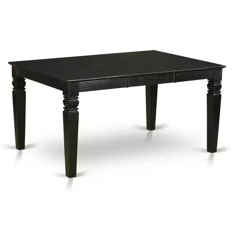 Set tavolo e sedie da cucina 7 pezzi rettangolare nero per sala da pranzo
