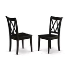 Set tavolo e sedie da cucina 7 pezzi rettangolare nero per sala da pranzo