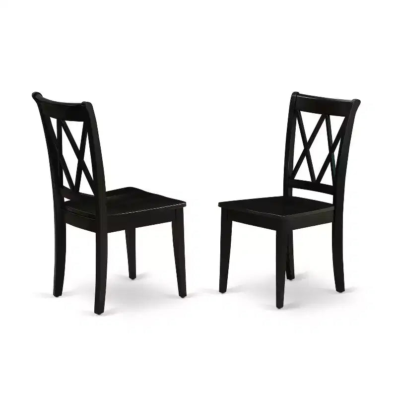 Set tavolo e sedie da cucina 7 pezzi rettangolare nero per sala da pranzo