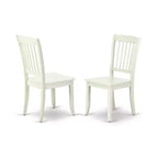Set di 7 mobili da cucina in lino bianco con tavolo rettangolare e 6 sedie