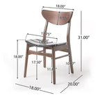 Set da pranzo Imwalle Mid-Century Modern 5 pezzi, rivestito in similpelle, noce e marrone scuro