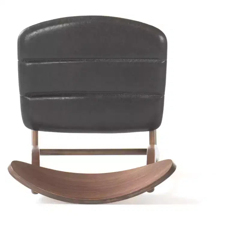 Set da pranzo Imwalle Mid-Century Modern 5 pezzi, rivestito in similpelle, noce e marrone scuro