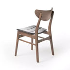 Set da pranzo Imwalle Mid-Century Modern 5 pezzi, rivestito in similpelle, noce e marrone scuro