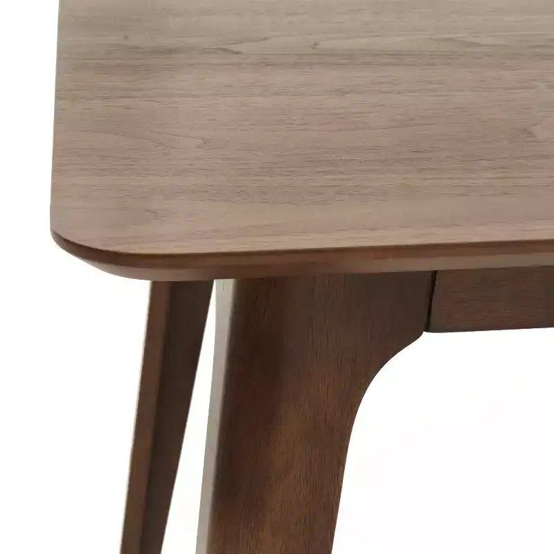 Set da pranzo Imwalle Mid-Century Modern 5 pezzi, rivestito in similpelle, noce e marrone scuro