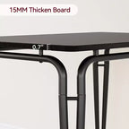Set da tavolo da pranzo da 5 pezzi in stile rustico, tavolo in legno e sedie in PU per piccoli spazi