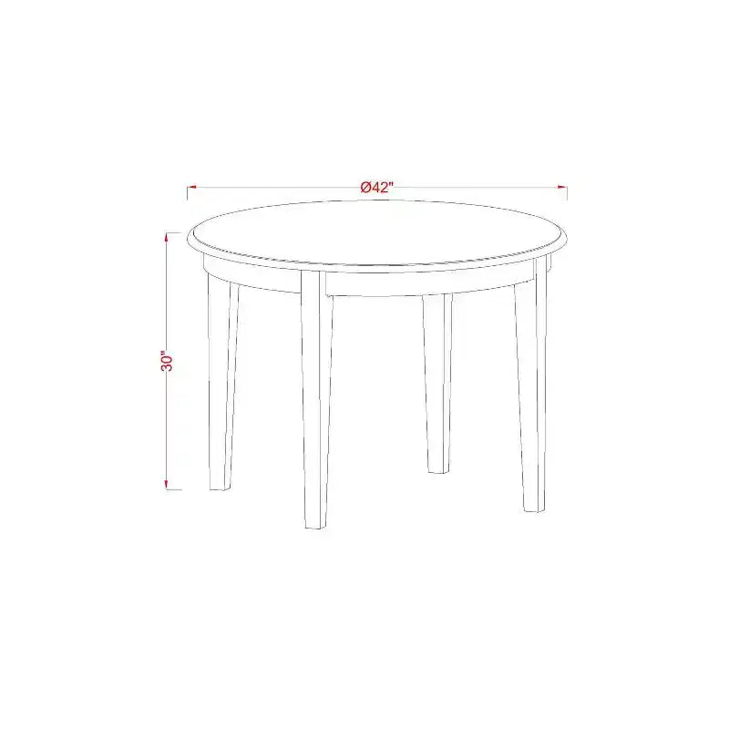 Set tavolo da patio rotondo da 42 pollici per esterni con 4 sedie design da spiaggia
