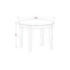 Set tavolo da patio rotondo da 42 pollici per esterni con 4 sedie design da spiaggia