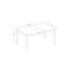 Set da pranzo 6 pezzi – Tavolo rettangolare, 4 sedie e panca – Set da cucina