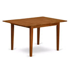 5-Piece Saddle Brown Finish Solid Wood Top - Dining Room Set - Seats 4