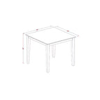 Set da pranzo moderno 5 pezzi - Tavolo e sedie di metà secolo - Mobili da sala da pranzo in legno 91x91 cm