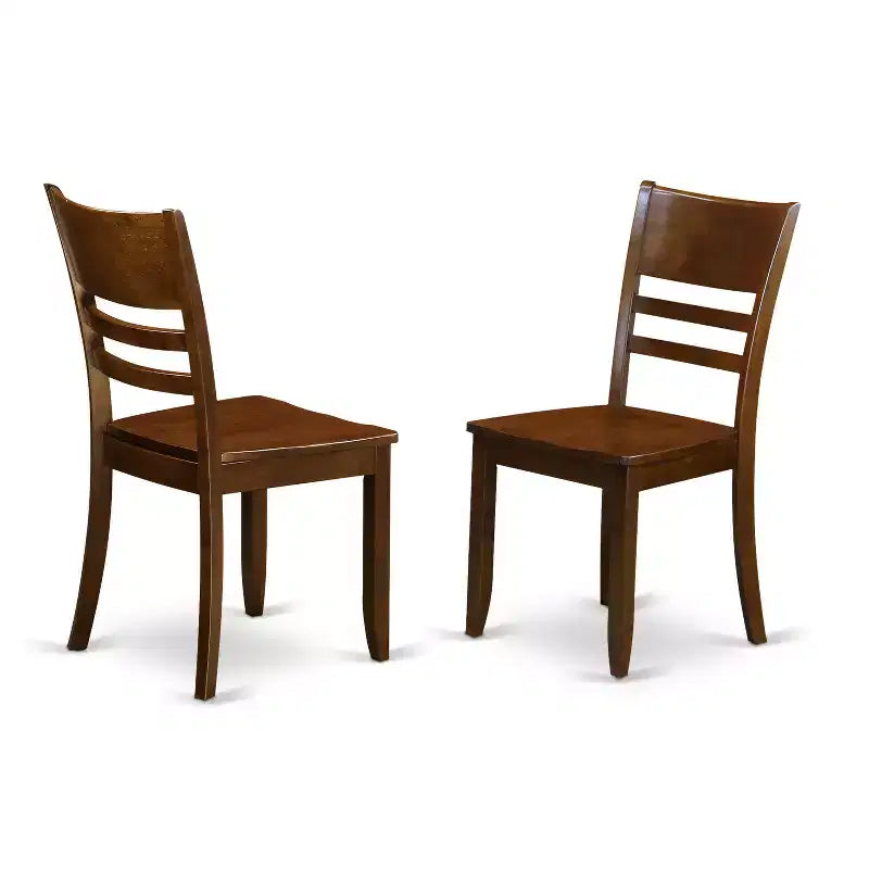 Set da pranzo rettangolare - Set tavolo e sedie da 7 pezzi - Finitura espresso - Tavolo con prolunga a farfalla - Sedie da pranzo in legno