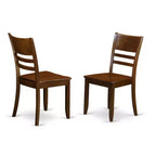 Set da pranzo rettangolare - Set tavolo e sedie da 7 pezzi - Finitura espresso - Tavolo con prolunga a farfalla - Sedie da pranzo in legno