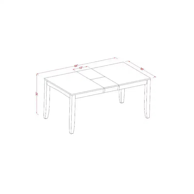 Set da pranzo rettangolare - Set tavolo e sedie da 7 pezzi - Finitura espresso - Tavolo con prolunga a farfalla - Sedie da pranzo in legno