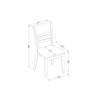 Set da pranzo rettangolare - Set tavolo e sedie da 7 pezzi - Finitura espresso - Tavolo con prolunga a farfalla - Sedie da pranzo in legno