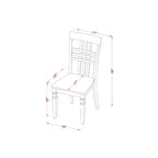 Set da pranzo 5 pezzi in legno massello con finitura lino bianco - 4 posti a sedere
