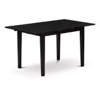 Set da pranzo 3 pezzi con tavolo in legno massello finitura nera