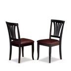 Set da pranzo 3 pezzi con tavolo in legno massello finitura nera
