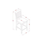 Set da pub altezza bancone - Set da pranzo da 5 pezzi con tavolo e 4 sedie - Finitura moderna in mogano