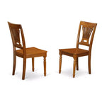 Set Sala da Pranzo 5 Pezzi in Legno Massello Finitura Marrone Sella - 4 Posti