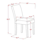 Set tavolo da pranzo 3 pezzi con piano in legno massello e finitura bianco lino - 2 posti