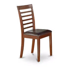 Set da pranzo rettangolare in legno massello finitura mogano a 5 pezzi - 4 posti a sedere