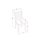 Set da pranzo rettangolare in legno massello finitura mogano a 5 pezzi - 4 posti a sedere