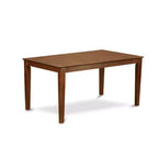 HomeStock 6-Piece Rectangle Mahogany Finish Solid Wood Top Dining Table with 1 Bench, 4 Chairs