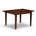 HomeStock 5-Piece Rectangle Mahogany Finish Solid Wood Top Dining table with 4-Chairs