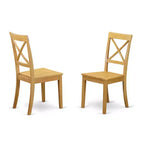 Set sala da pranzo da 5 pezzi in rovere naturale massiccio – con tavolo a ribalta – 4 posti
