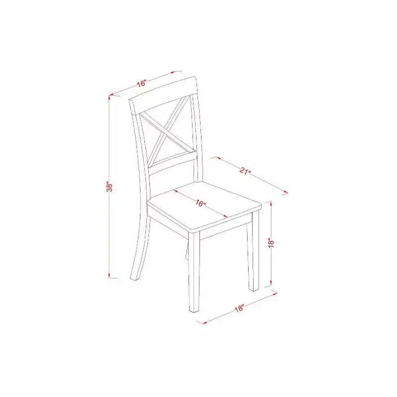 Set sala da pranzo da 5 pezzi in rovere naturale massiccio – con tavolo a ribalta – 4 posti