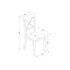 Set sala da pranzo da 5 pezzi in rovere naturale massiccio – con tavolo a ribalta – 4 posti