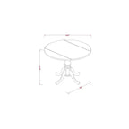 Set tavolo rotondo da cucina 5 pz, tavolo da 107 cm con prolunghe e 4 sedie Parsons - Verde Autunno