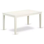 Set da pranzo rettangolare - Set da 7 pezzi con tavolo e sedie - Finitura bianco lino
