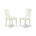 Set Tavolo da Pranzo Rotondo - Tavolo da 42 Pollici con 2 Sedie Moderne - Finitura Bianco Lino