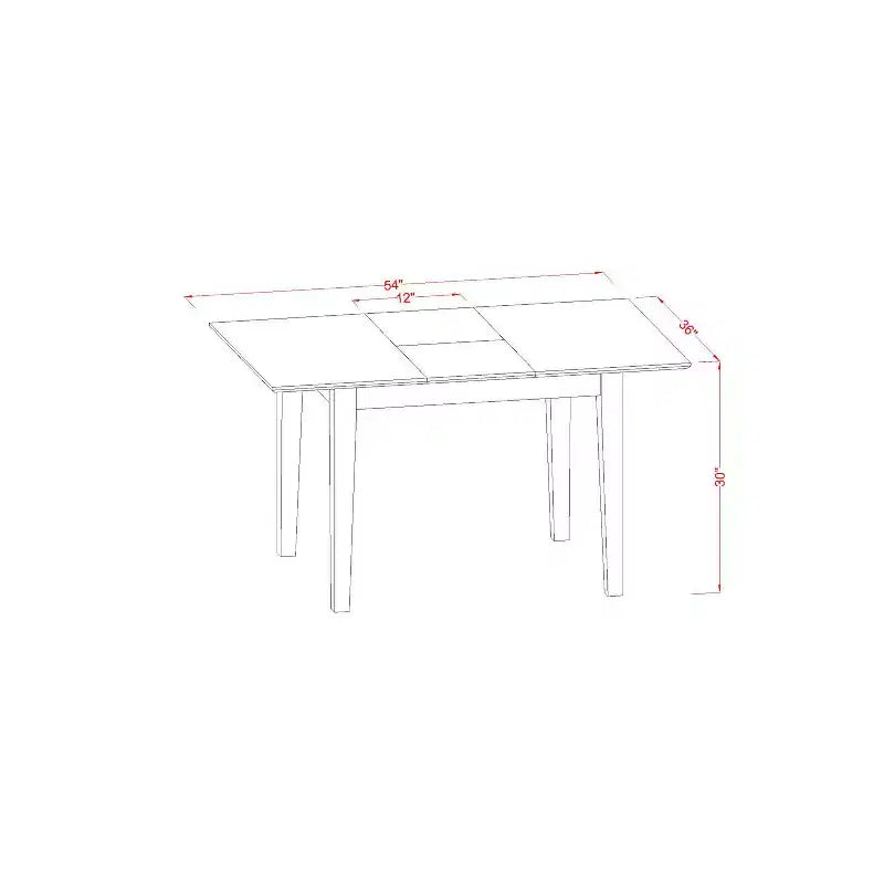 Set da pranzo 3 pezzi in legno massello con finitura marrone sella