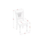Set da pranzo 3 pezzi in legno massello con finitura marrone sella