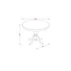Set da Pranzo Imbottito con Piano in Legno Massello Finitura Nera e Ciliegia da 3 Pezzi - 4 Posti