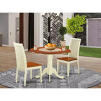 Set da pranzo 3 pezzi con piano in legno massello di ciliegio e latte - 4 posti