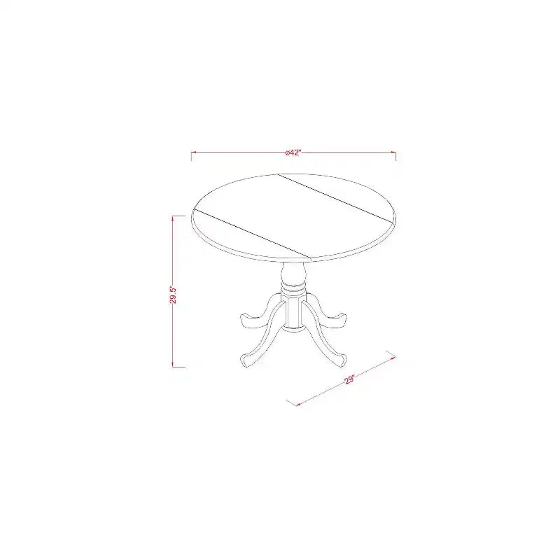 Set da pranzo 3 pezzi con piano in legno massello di ciliegio e latte - 4 posti