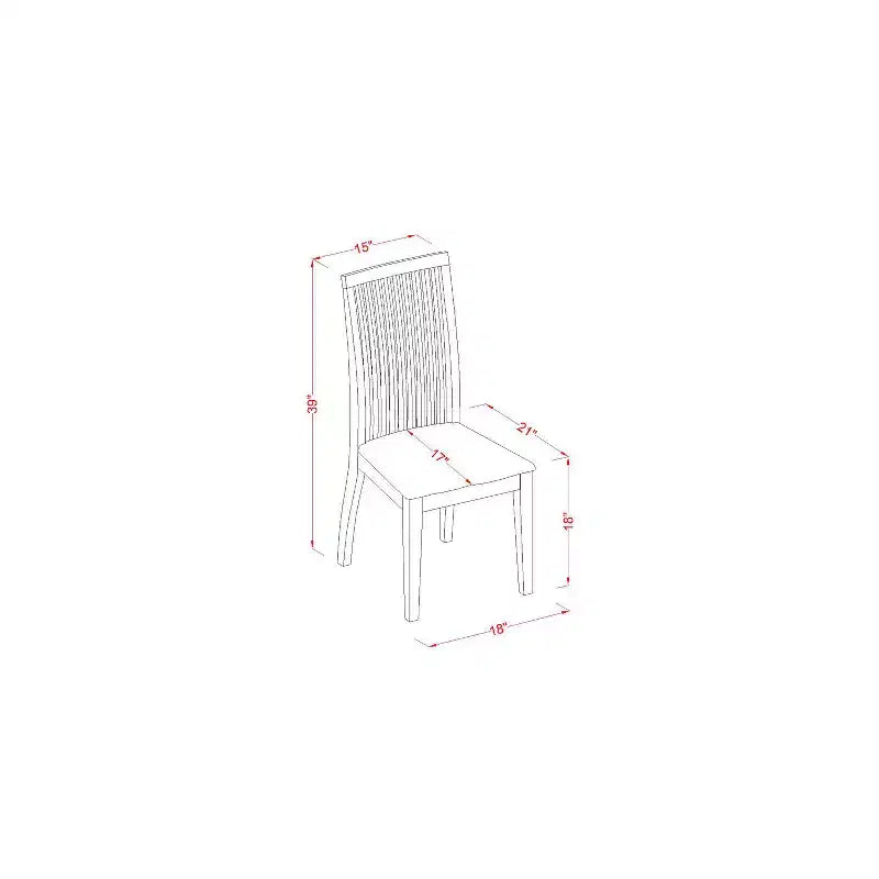 Set da pranzo 3 pezzi con piano in legno massello di ciliegio e latte - 4 posti