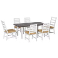 Patio Dining Set for 6, Outdoor Furniture Set with a Table & Chairs, Cushions, Umbrella Hole for Garden, or Poolside