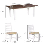 Set da pranzo da giardino per 6, Set di mobili da esterno con tavolo e sedie, cuscini, foro per ombrellone per giardino o piscina