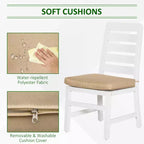 Set da pranzo da giardino per 6, Set di mobili da esterno con tavolo e sedie, cuscini, foro per ombrellone per giardino o piscina