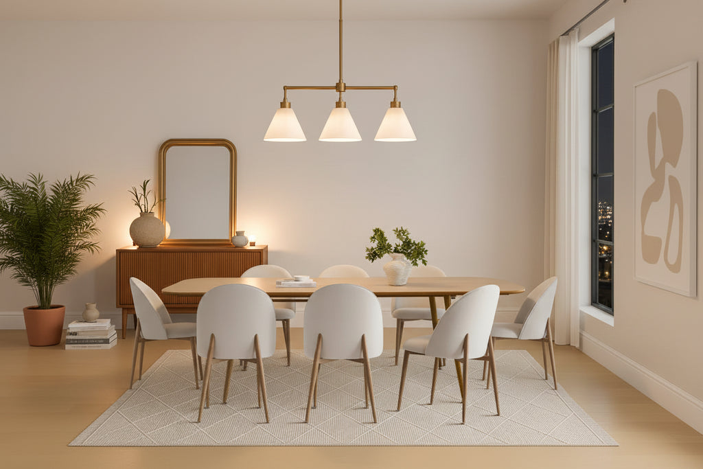 9-Piece Expandable Dining Table Set, 94.5 Wood-Look Extendable Table and 8 Comfy Curved-Back Chairs for Kitchen or Dining Room-Panipeachy