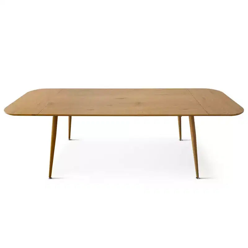 Set da pranzo espandibile da 9 pezzi, tavolo allungabile da 240 cm effetto legno e 8 comode sedie con schienale curvo per cucina o sala da pranzo