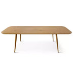 Set da pranzo espandibile da 9 pezzi, tavolo allungabile da 240 cm effetto legno e 8 comode sedie con schienale curvo per cucina o sala da pranzo