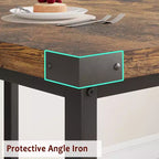 Set da Tavolo da Pranzo Estensibile 3 Pezzi con 2 Panche Imbottite, Set Dinette in Legno con Struttura in Metallo per 4-8 Persone, Cucina per Piccoli Spazi