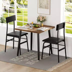 Set da tavolo da pranzo per 4 persone, tavolo da cucina in legno con 4 sedie imbottite, mobili salvaspazio per cucina e sala da pranzo per piccoli ambienti, appartamento