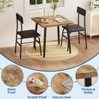 Set da tavolo da pranzo per 4 persone, tavolo da cucina in legno con 4 sedie imbottite, mobili salvaspazio per cucina e sala da pranzo per piccoli ambienti, appartamento