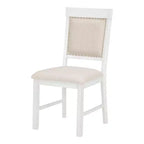 Set Tavolo da Pranzo per 4 Persone in Stile Rustico, Tavolo da Pranzo Rotondo Allungabile in Legno e 4 Sedie Imbottite, Set da Pranzo Retrò per Cucina